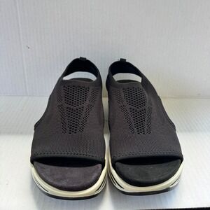 Remonte Black Knit Open Toe Comfort Sandals Slides‎ Women's Shoes